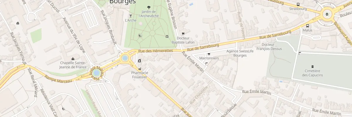 Plan du 2 Rue Emile Martin à Bourges