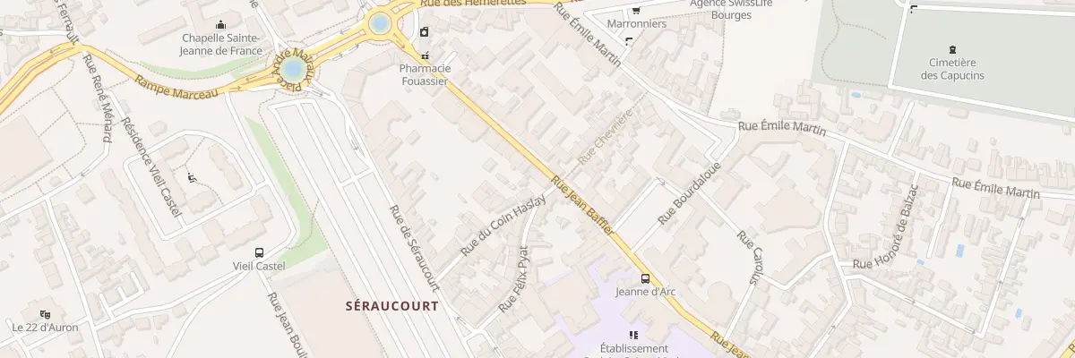 Plan du 20 Rue Jean Baffier à Bourges