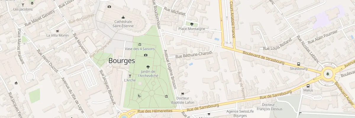 Plan du 1T Av Eugène Brisson à Bourges