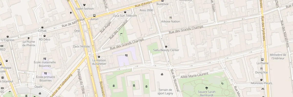 Plan du 17 Rue de la Plaine à Paris 20e Arrondissement
