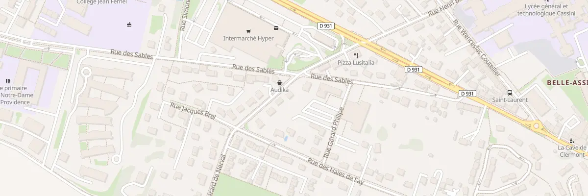 Plan du 5 Rue Gérard de Nerval à Clermont