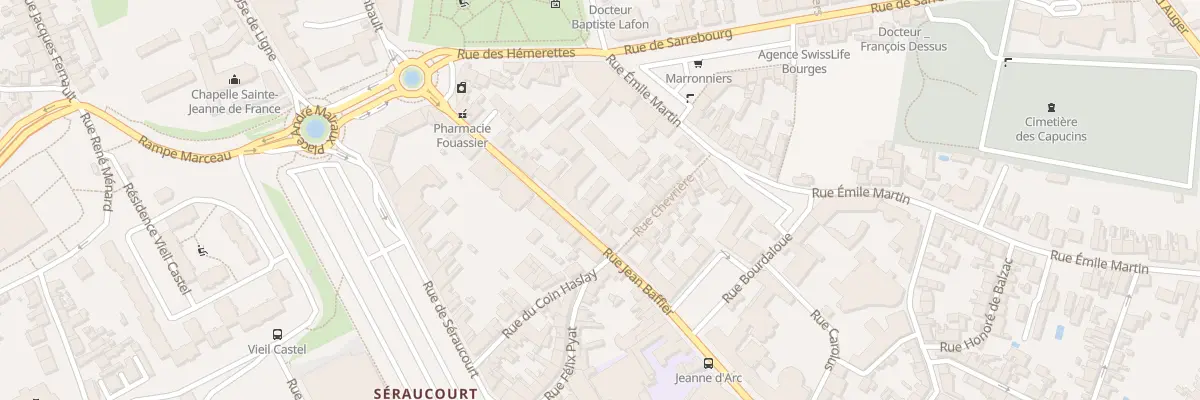 Plan du 17B Rue Jean Baffier à Bourges