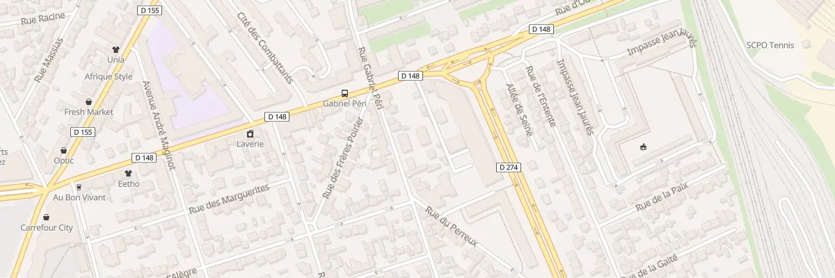 Plan du 160 Rue Gabriel Péri à Vitry-sur-Seine