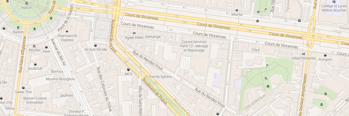 Plan du 60 Rue du Rendez-Vous à Paris 12e Arrondissement