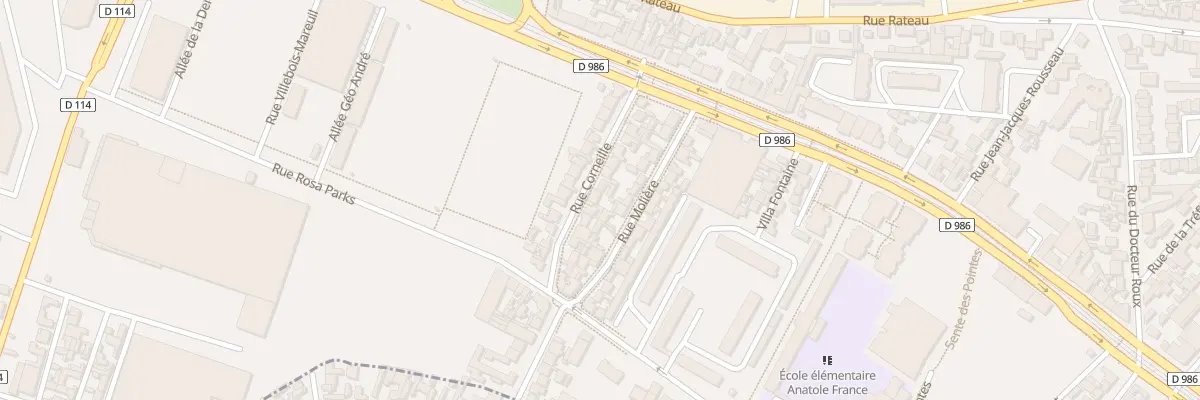 Plan du 16 Rue Corneille à La Courneuve