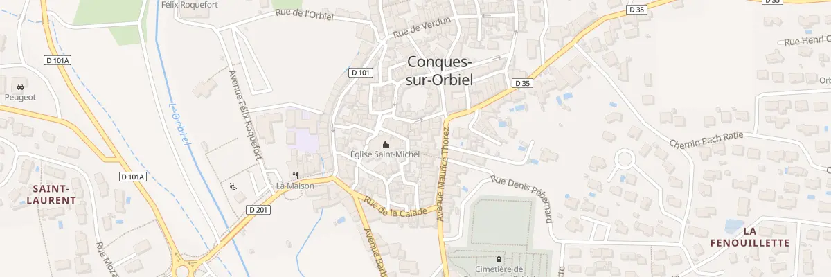 Plan de la Rue St Michel à Conques-sur-Orbiel