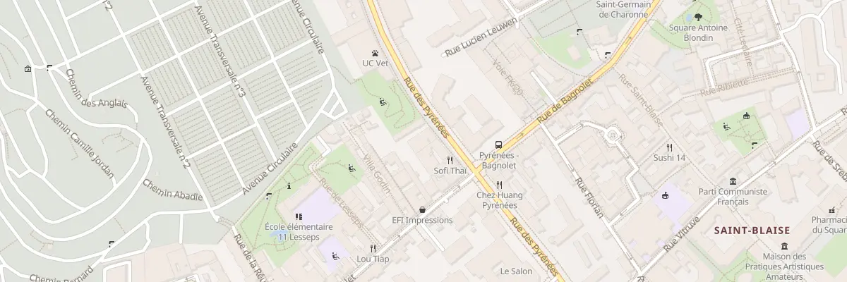 Plan du 161 Rue des Pyrénées à Paris 20e Arrondissement