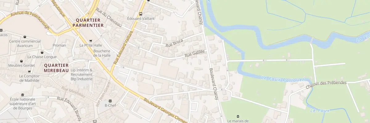 Plan du 10 Rue Galilée à Bourges