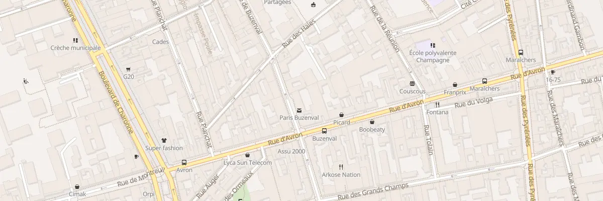 Plan du 56 Rue de Buzenval à Paris 20e Arrondissement