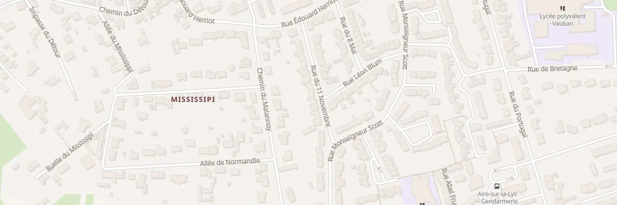 Plan du 18 Rue du Onze Novembre 1918 à Aire-sur-la-Lys