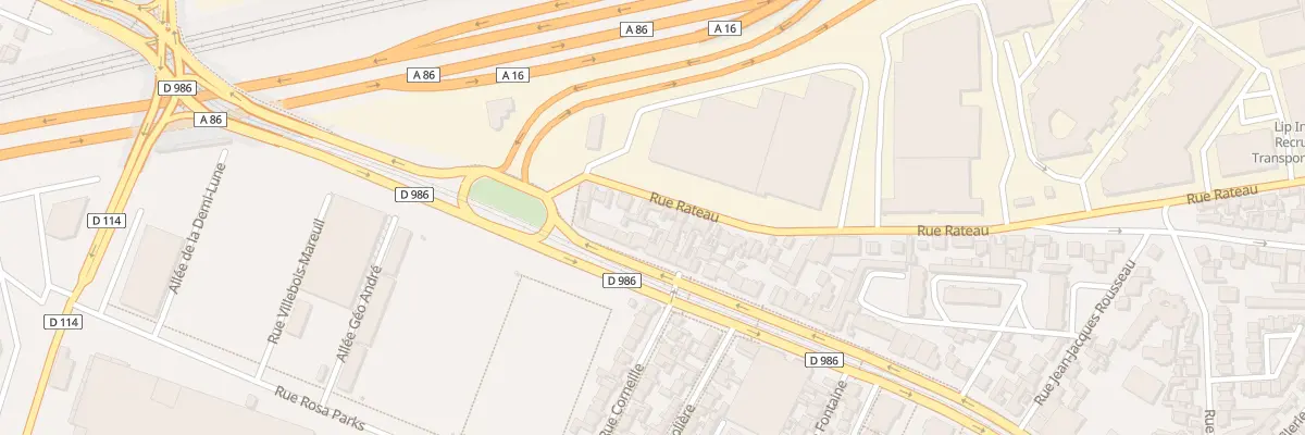 Plan du 10 Rue Rateau à La Courneuve