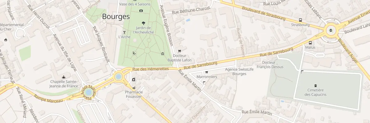Plan du 3 Rue de Sarrebourg à Bourges
