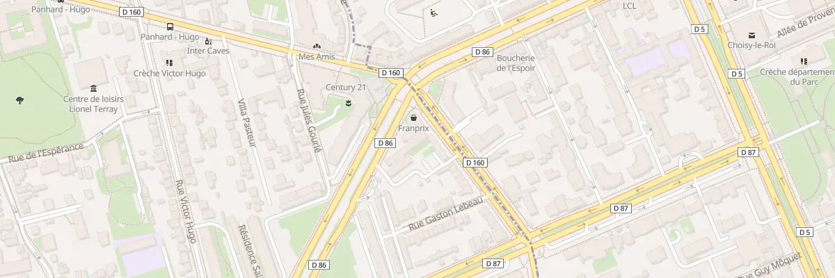 Plan du 2B Av du 25 Aout 1944 à Thiais