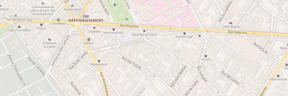 Plan du 29 Rue de la Cr des Noues à Paris 20e Arrondissement