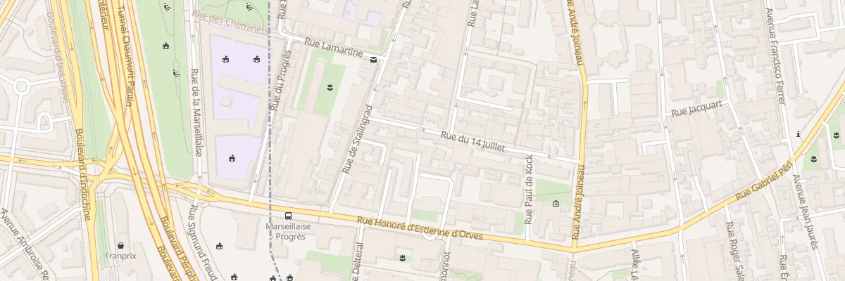 Plan du 25 Rue du 14 Juillet au Pré-Saint-Gervais