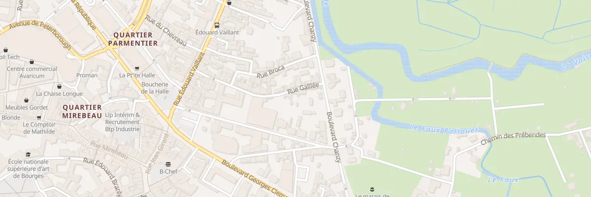 Plan du 14 Rue Galilée à Bourges