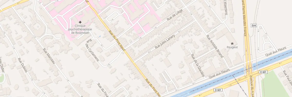 Plan du 11 Rue Jules Lanery à Dunkerque