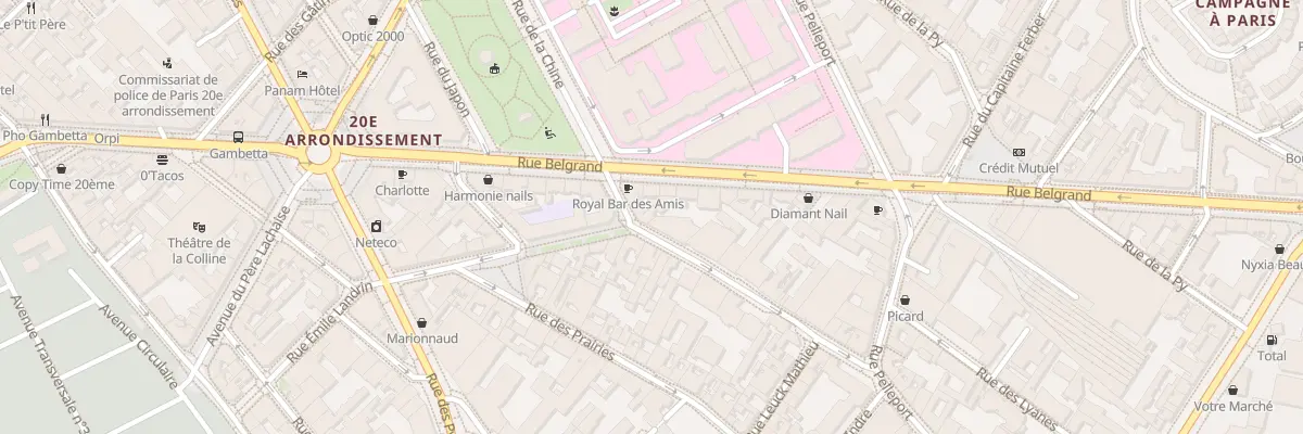 Plan du 20 Rue de la Cr des Noues à Paris 20e Arrondissement