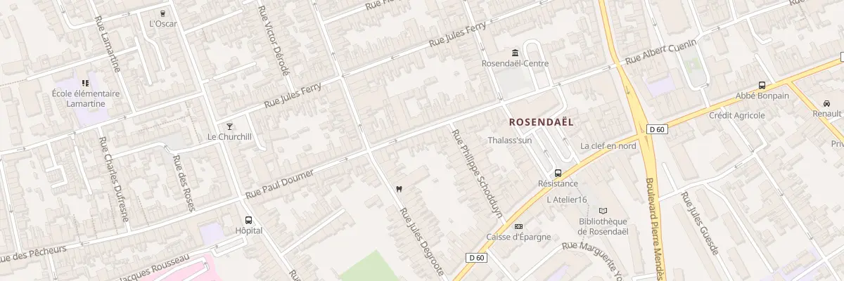 Plan du 50 Rue Paul Doumer à Dunkerque