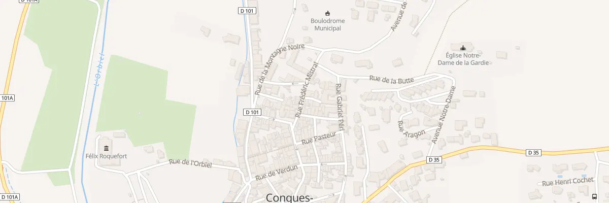 Plan du 8 Rue Frédéric Mistral à Conques-sur-Orbiel