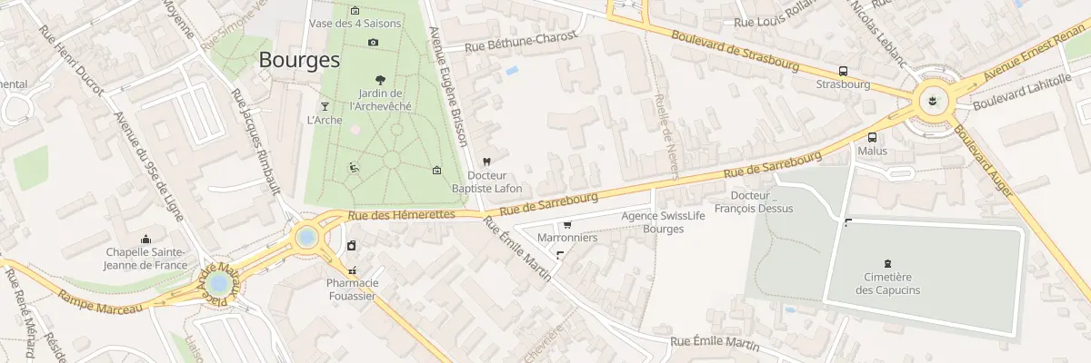 Plan du 15 Rue de Sarrebourg à Bourges