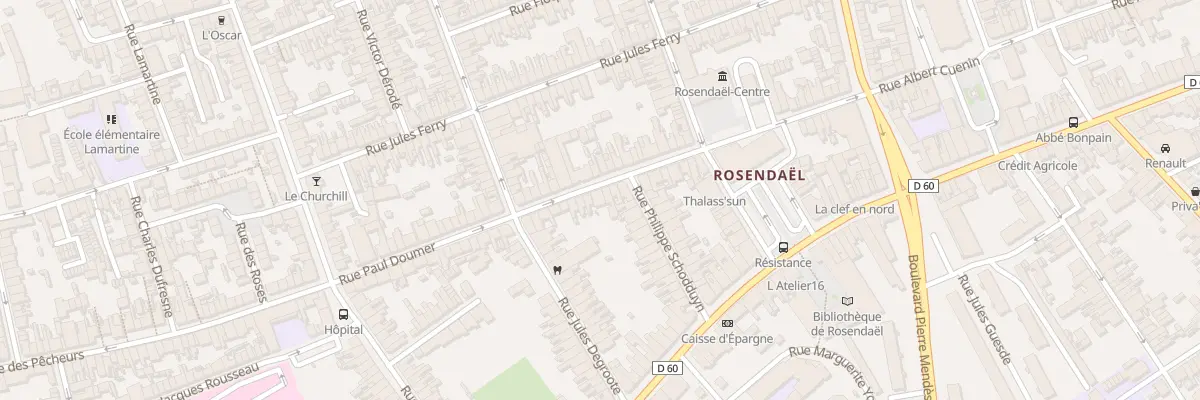 Plan du 52 Rue Paul Doumer à Dunkerque