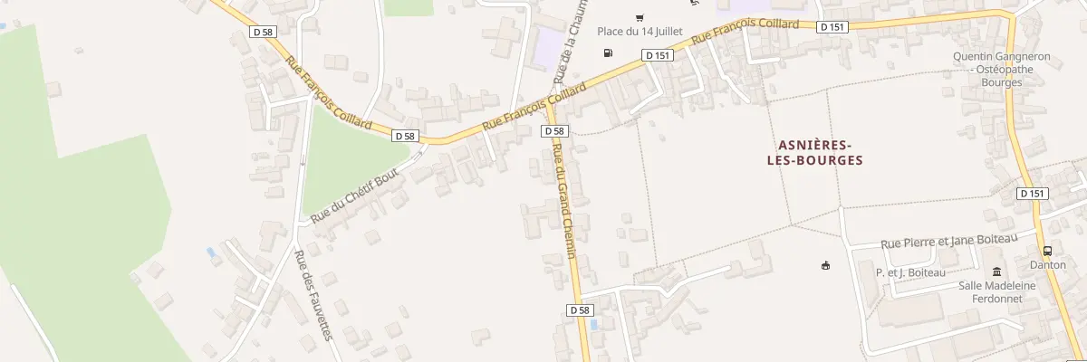 Plan du 8 Rue du Grand Chemin à Bourges