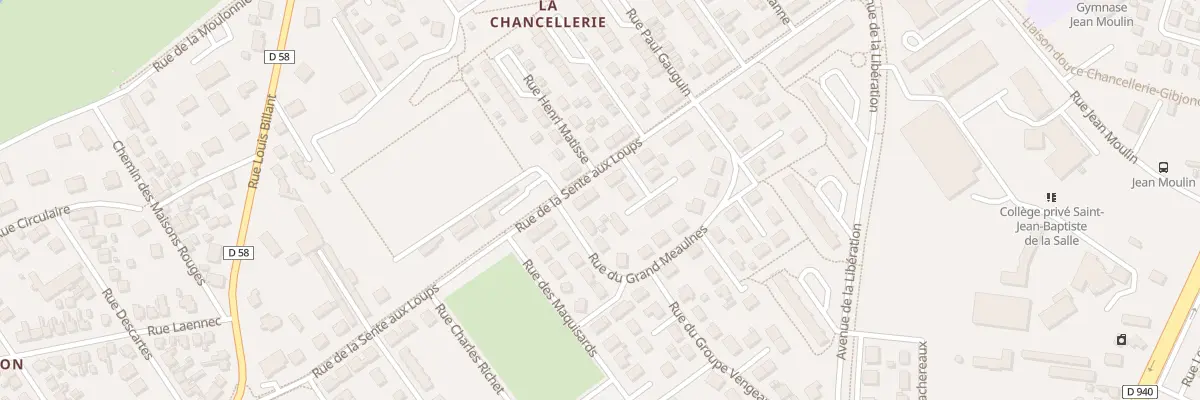 Plan du 8 Rue Sente aux Loups à Bourges