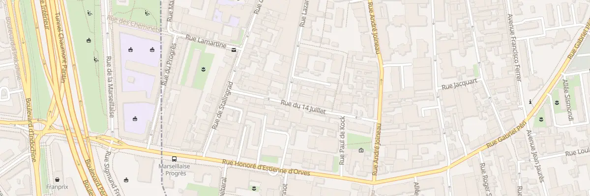 Plan du 2 Rue Carnot au Pré-Saint-Gervais