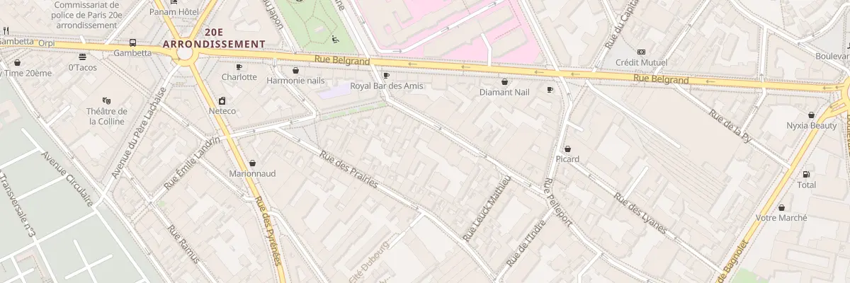 Plan du 19 Rue de la Cr des Noues à Paris 20e Arrondissement