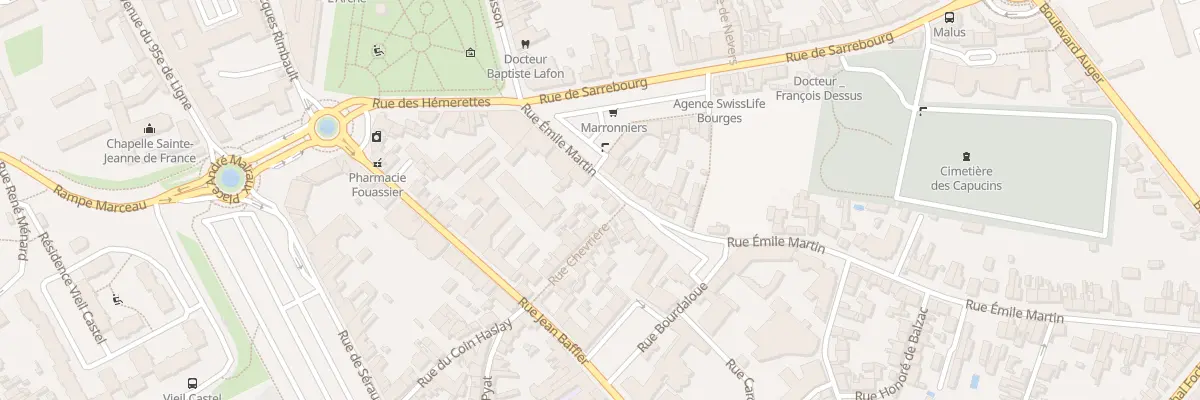Plan du 24 Rue Emile Martin à Bourges