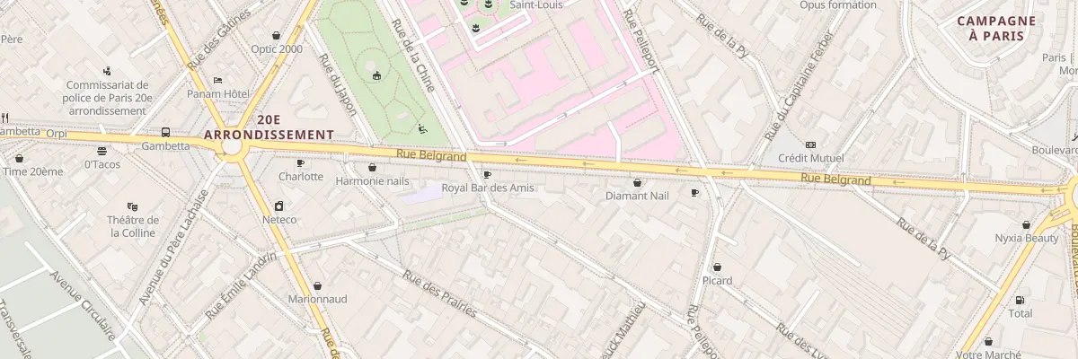 Plan du 26B Rue Belgrand à Paris 20e Arrondissement
