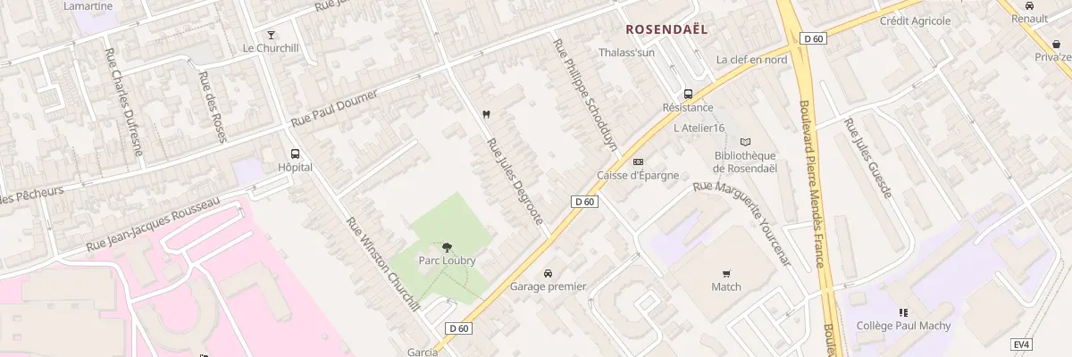 Plan du 6 Rue Jules Degroote à Dunkerque