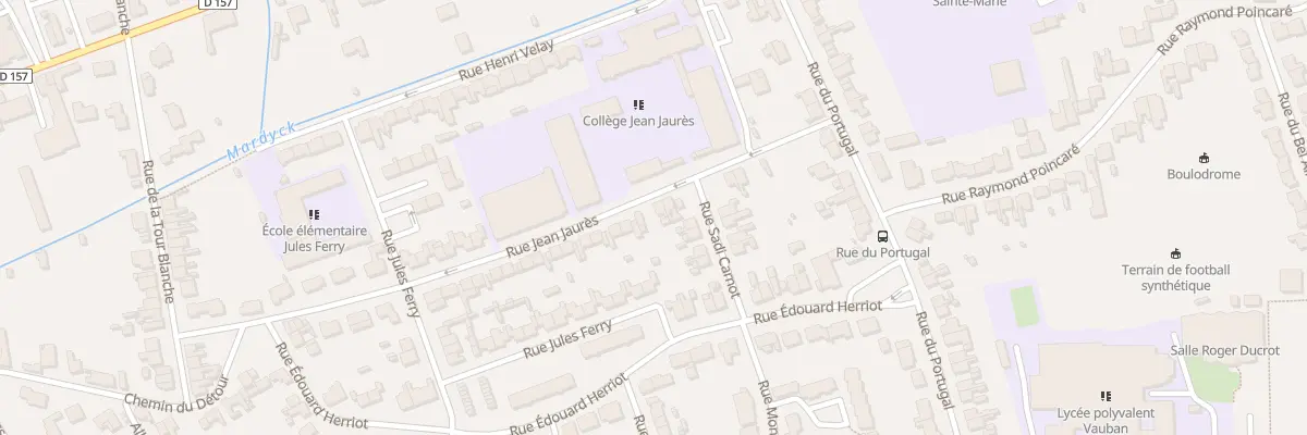 Plan du 7 Rue Jean Jaures à Aire-sur-la-Lys