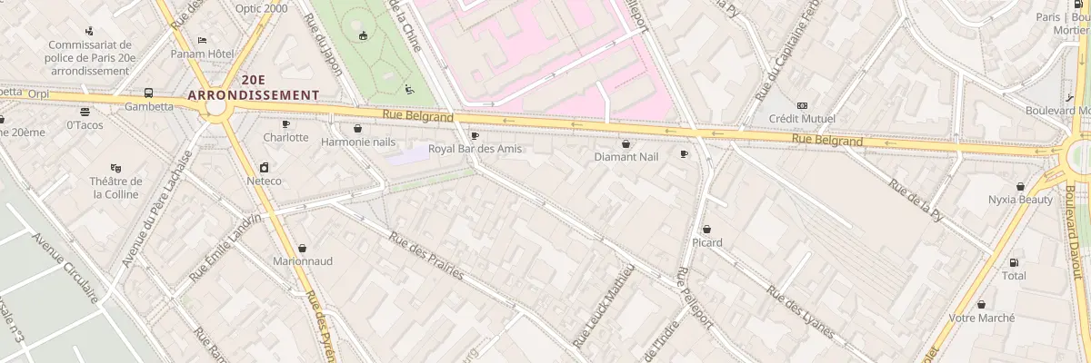 Plan du 14 Rue de la Cr des Noues à Paris 20e Arrondissement