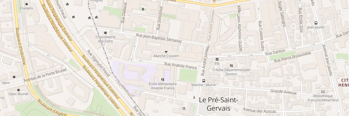 Plan du 76 Rue André Joineau au Pré-Saint-Gervais