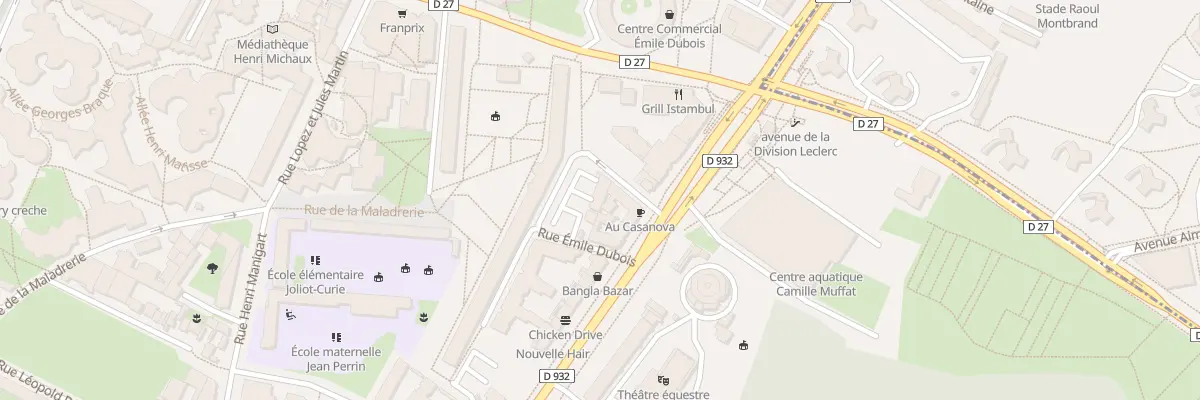 Plan du 6 Rue Emile Dubois à Aubervilliers