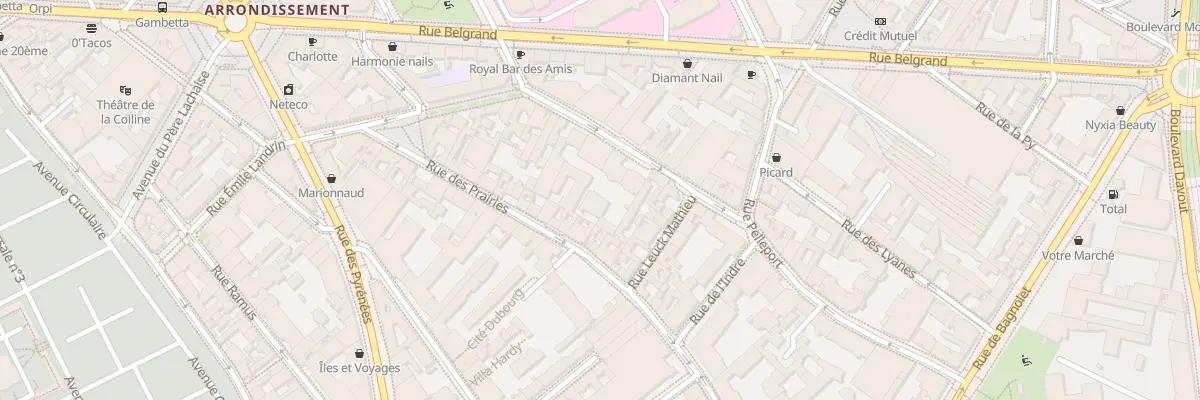 Plan du 13 Rue de la Cr des Noues à Paris 20e Arrondissement