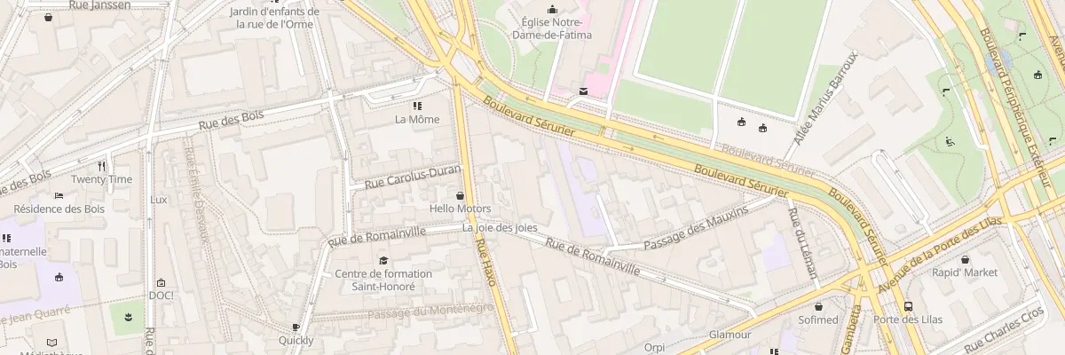 Plan du 55 Bd Sérurier à Paris 19e Arrondissement