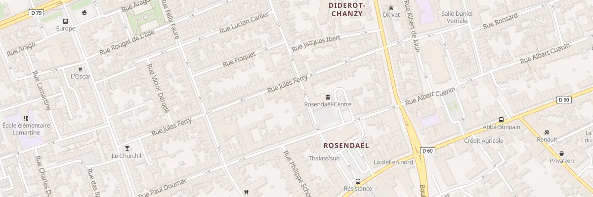 Plan du 13 Rue Voltaire à Dunkerque