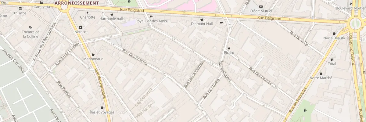 Plan du 11 Rue de la Cr des Noues à Paris 20e Arrondissement
