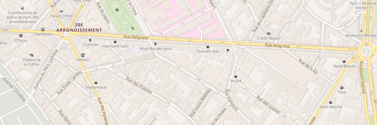 Plan du 12 Rue de la Cr des Noues à Paris 20e Arrondissement