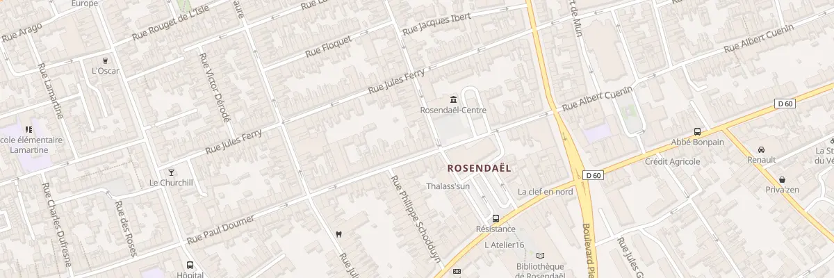 Plan du 85 Rue Paul Doumer à Dunkerque