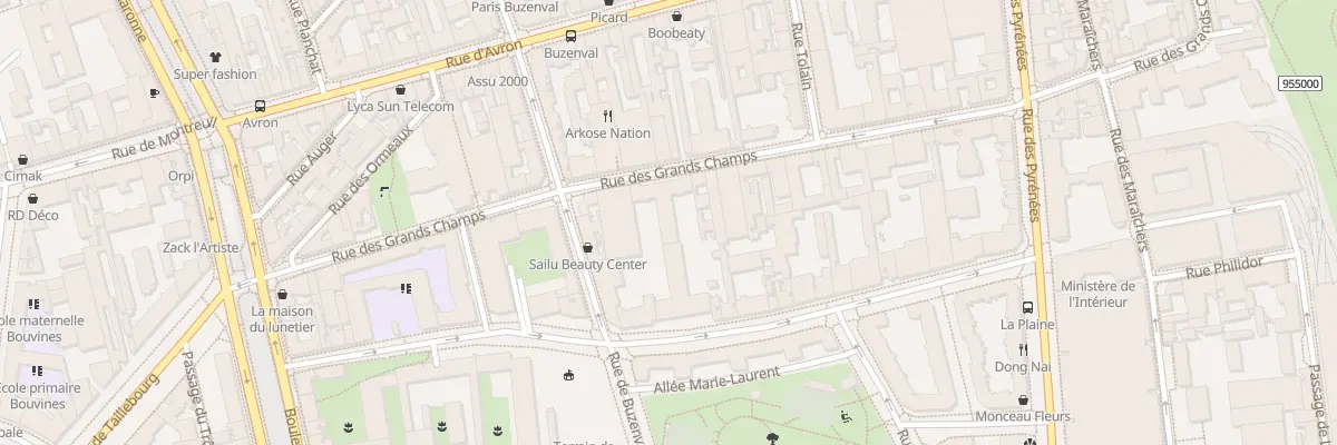 Plan du 40 Rue des Grands Champs à Paris 20e Arrondissement