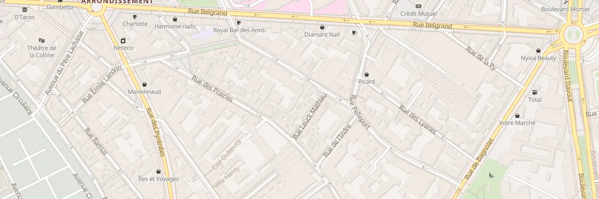 Plan du 9 Rue de la Cr des Noues à Paris 20e Arrondissement