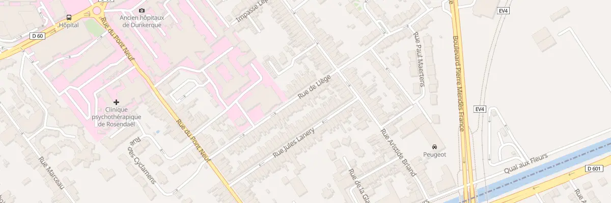 Plan du 48 Rue de Liège à Dunkerque
