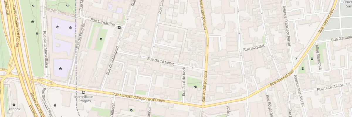 Plan du 14 Rue du 14 Juillet au Pré-Saint-Gervais