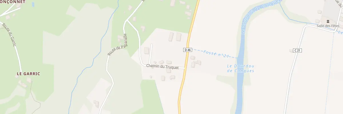 Plan du 2 Che du Truquet à Conques-en-Rouergue