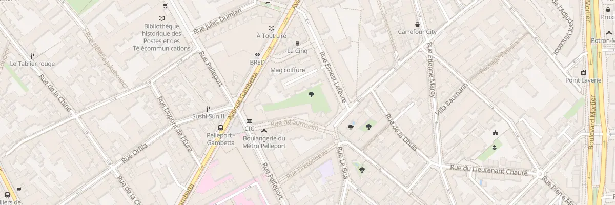 Plan du 19 Rue du Surmelin à Paris 20e Arrondissement