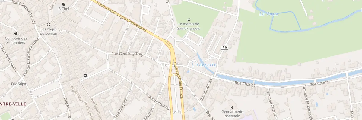Plan du 1 Rue Charlet à Bourges